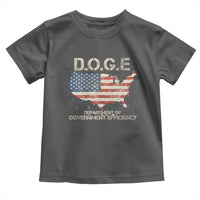 D.O.G.E. DOGE Department of Government Efficiency Toddler T Shirt American Flag US Map