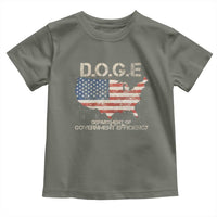 D.O.G.E. DOGE Department of Government Efficiency Toddler T Shirt American Flag US Map