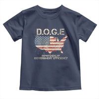 D.O.G.E. DOGE Department of Government Efficiency Toddler T Shirt American Flag US Map