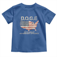 D.O.G.E. DOGE Department of Government Efficiency Toddler T Shirt American Flag US Map