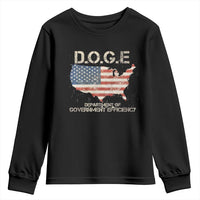 D.O.G.E. DOGE Department of Government Efficiency Youth Sweatshirt American Flag US Map