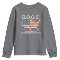 D.O.G.E. DOGE Department of Government Efficiency Youth Sweatshirt American Flag US Map