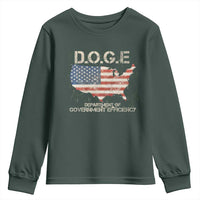 D.O.G.E. DOGE Department of Government Efficiency Youth Sweatshirt American Flag US Map