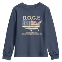 D.O.G.E. DOGE Department of Government Efficiency Youth Sweatshirt American Flag US Map