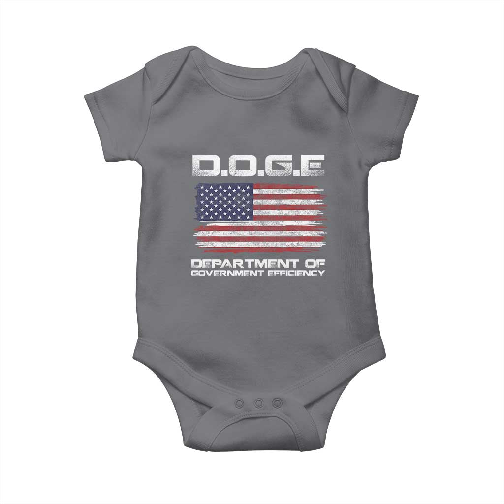 DOGE Department of Government Efficiency US Flag Baby Onesie