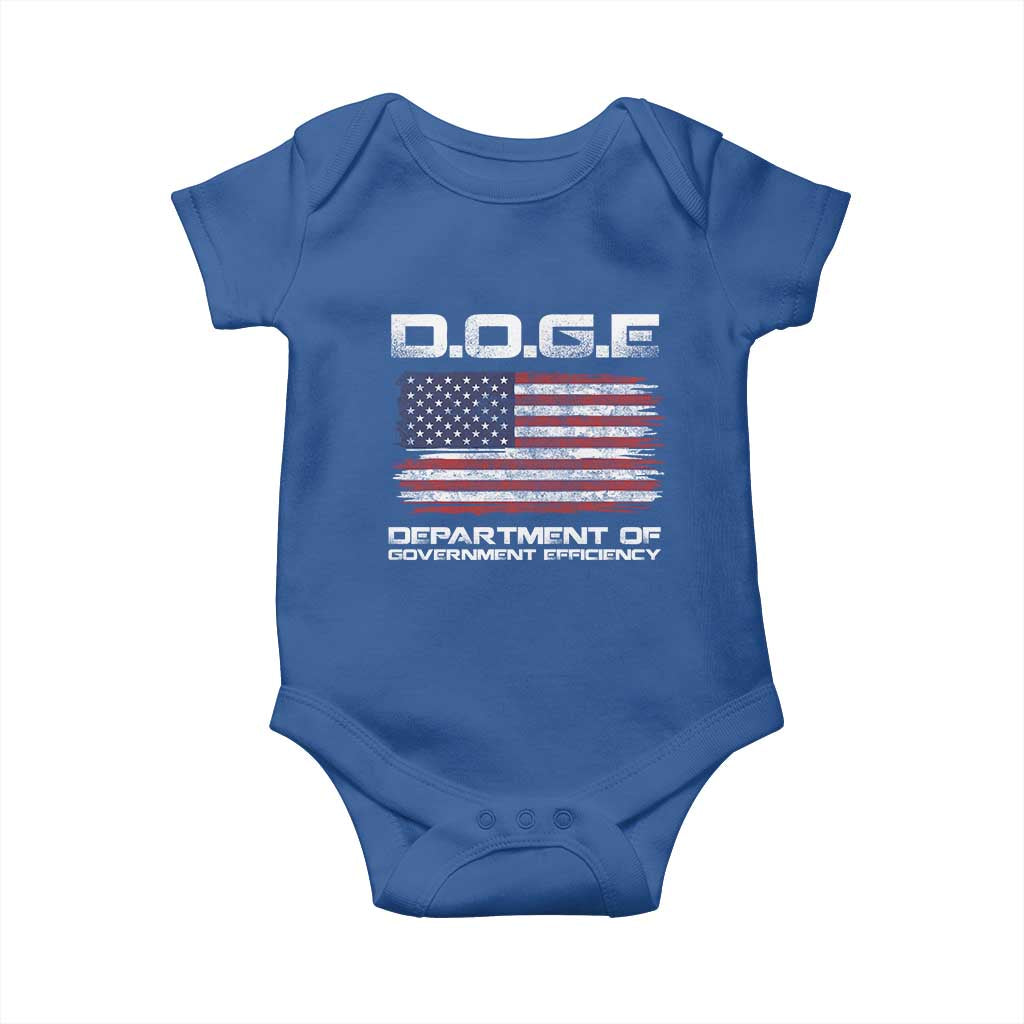 DOGE Department of Government Efficiency US Flag Baby Onesie