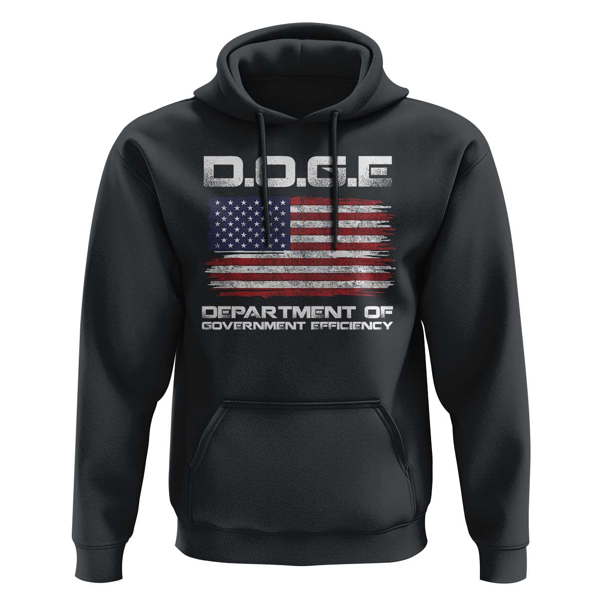 DOGE Department of Government Efficiency US Flag Hoodie