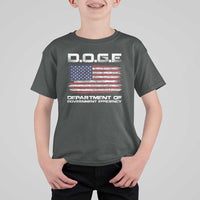DOGE Department of Government Efficiency US Flag T Shirt For Kid