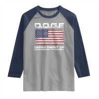 DOGE Department of Government Efficiency US Flag Raglan Shirt