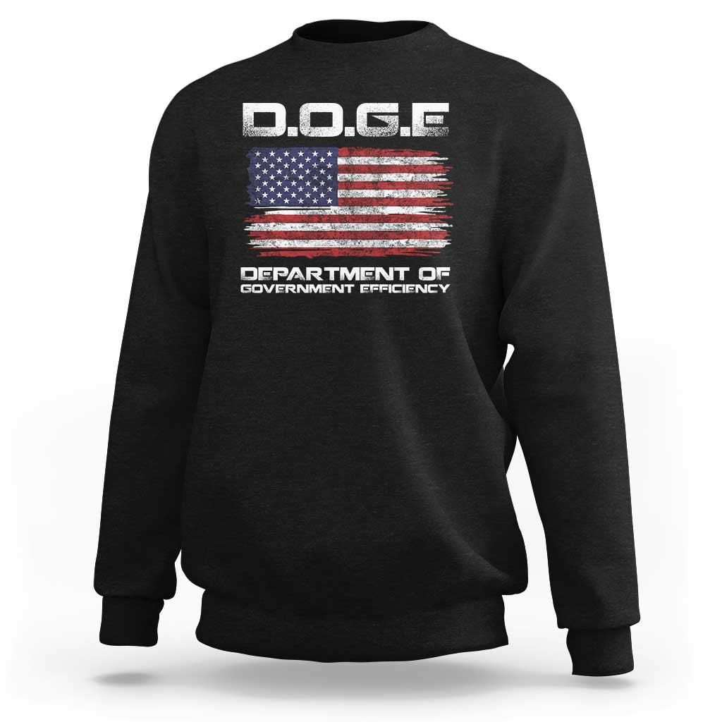 DOGE Department of Government Efficiency US Flag Sweatshirt