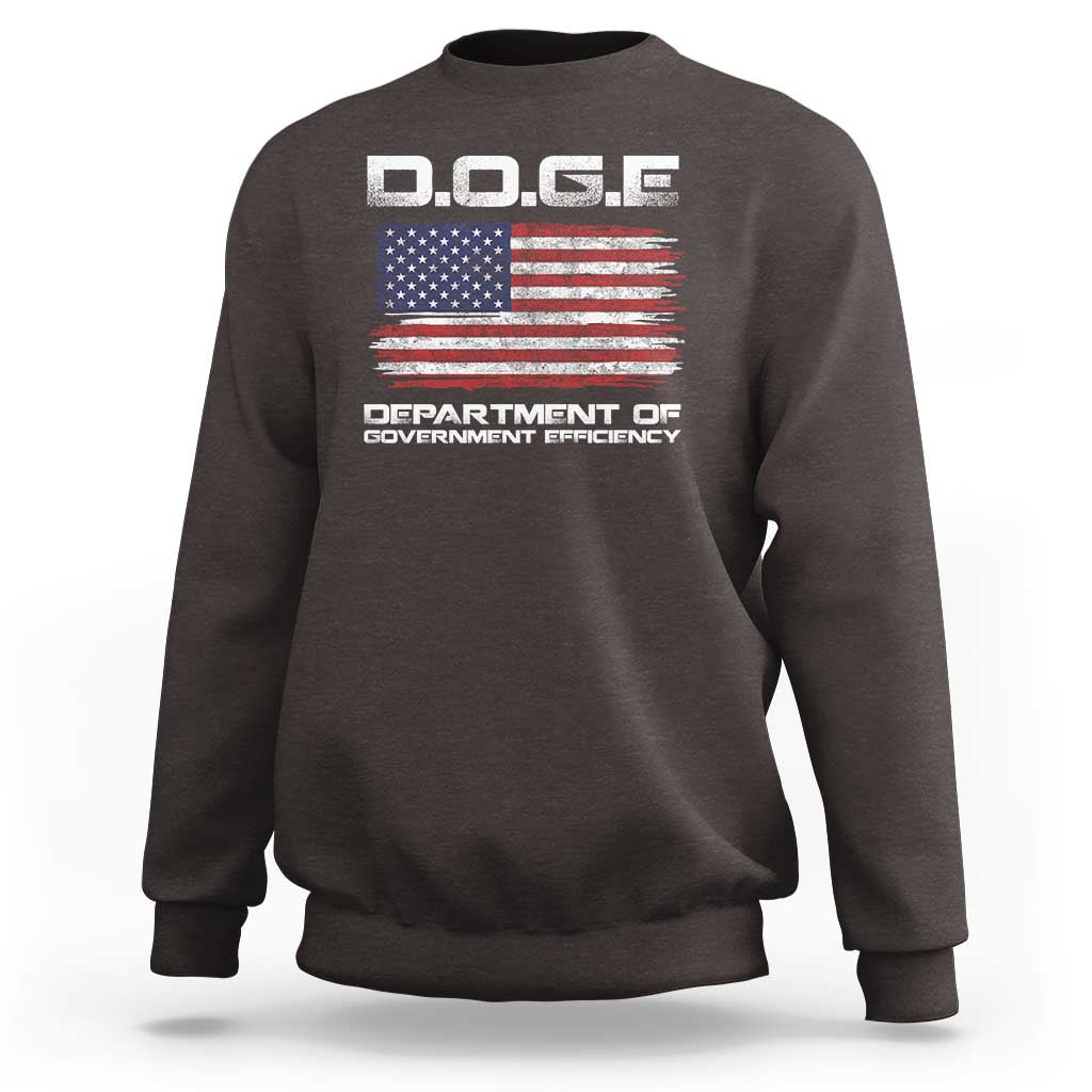 DOGE Department of Government Efficiency US Flag Sweatshirt