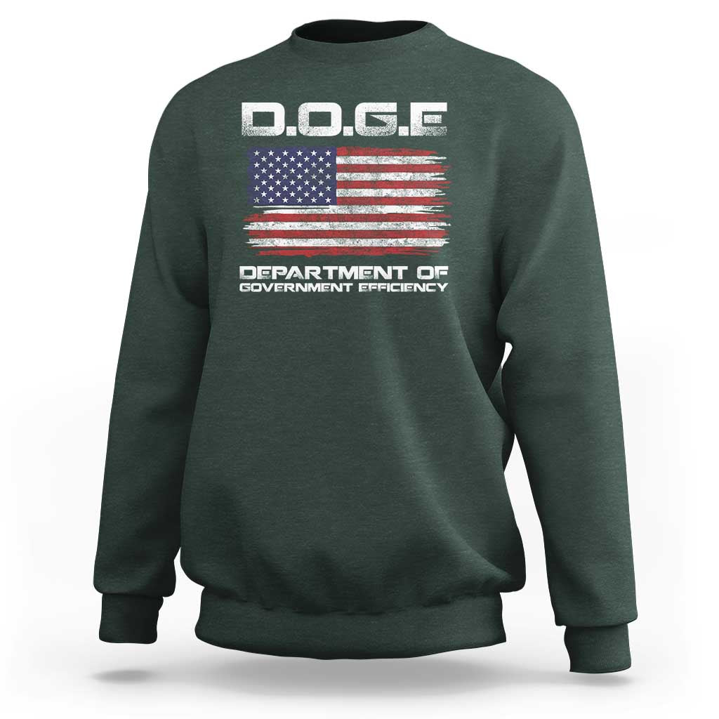 DOGE Department of Government Efficiency US Flag Sweatshirt