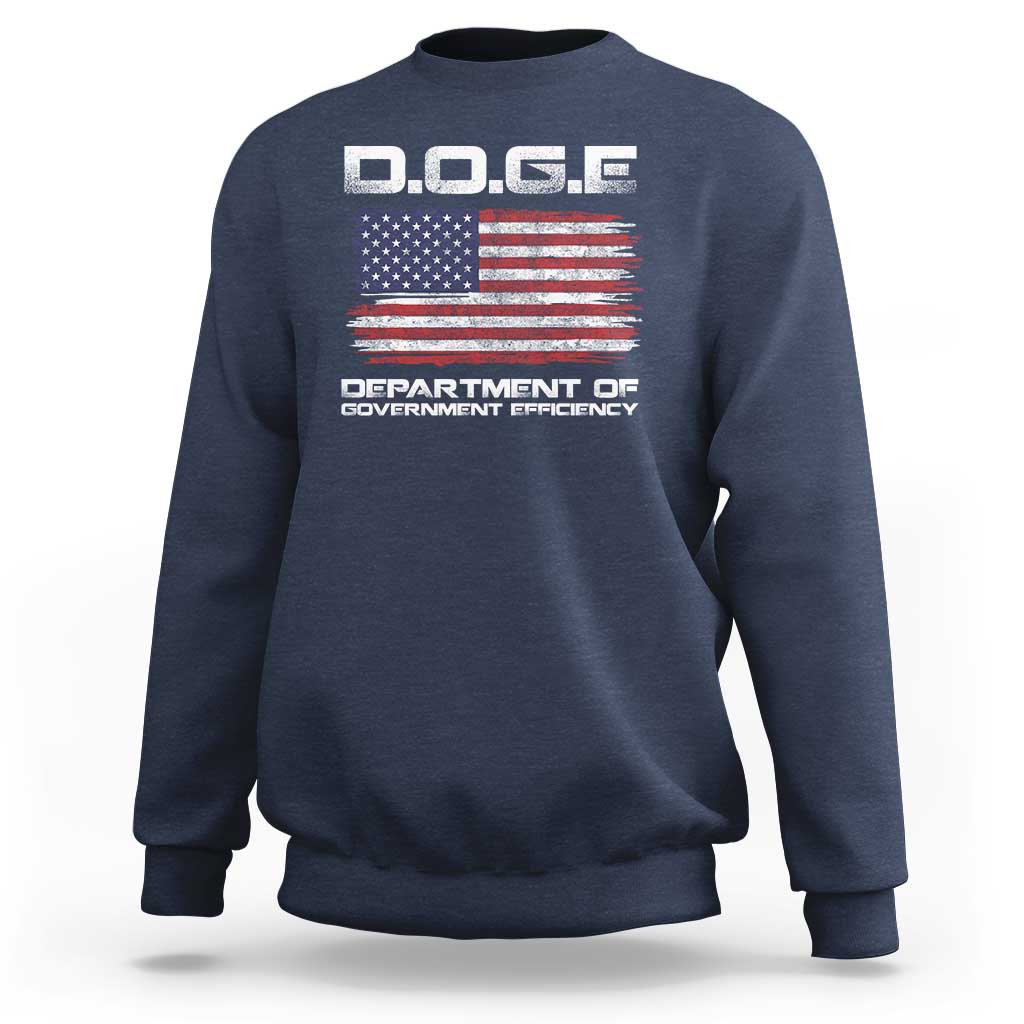 DOGE Department of Government Efficiency US Flag Sweatshirt