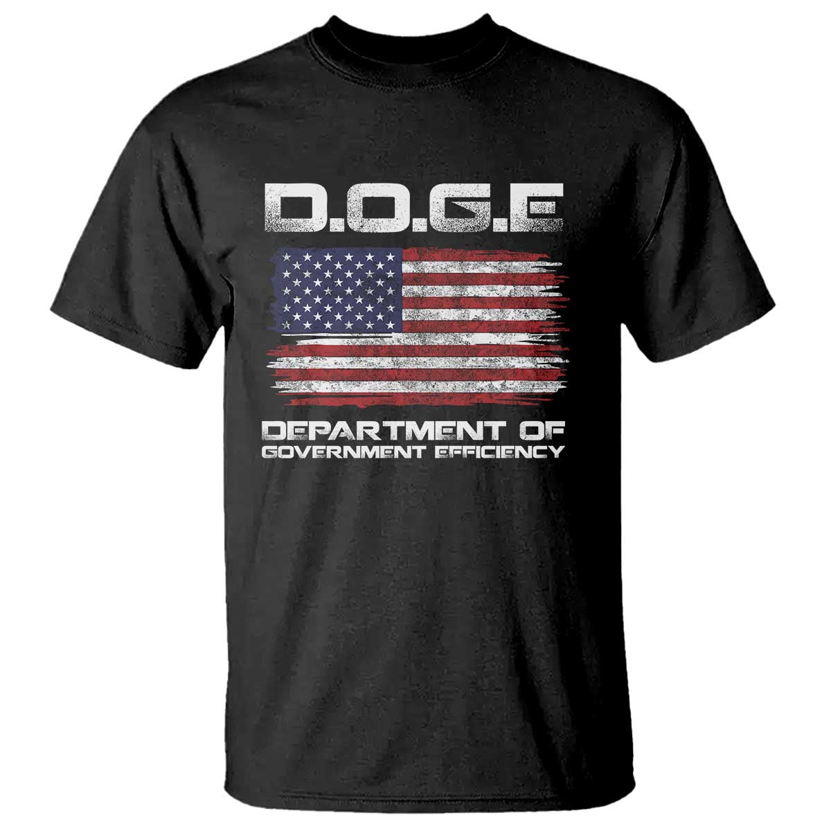 DOGE Department of Government Efficiency US Flag T Shirt