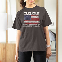 DOGE Department of Government Efficiency US Flag T Shirt For Women