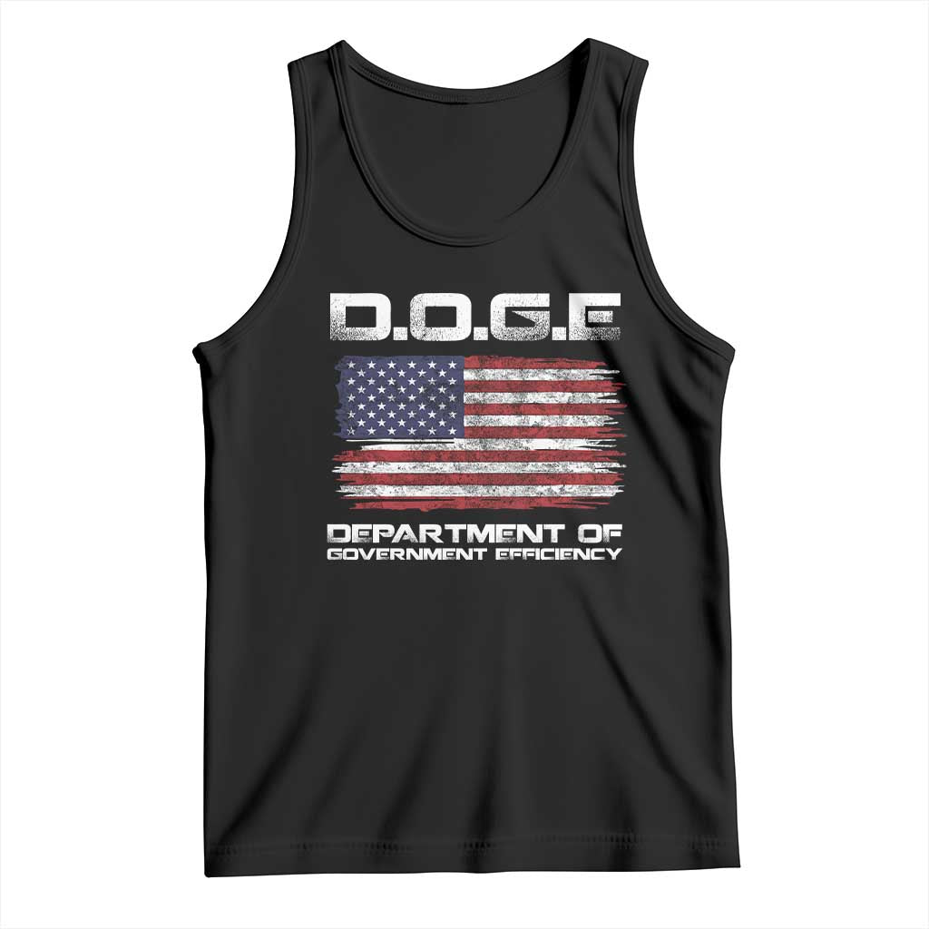 DOGE Department of Government Efficiency US Flag Tank Top