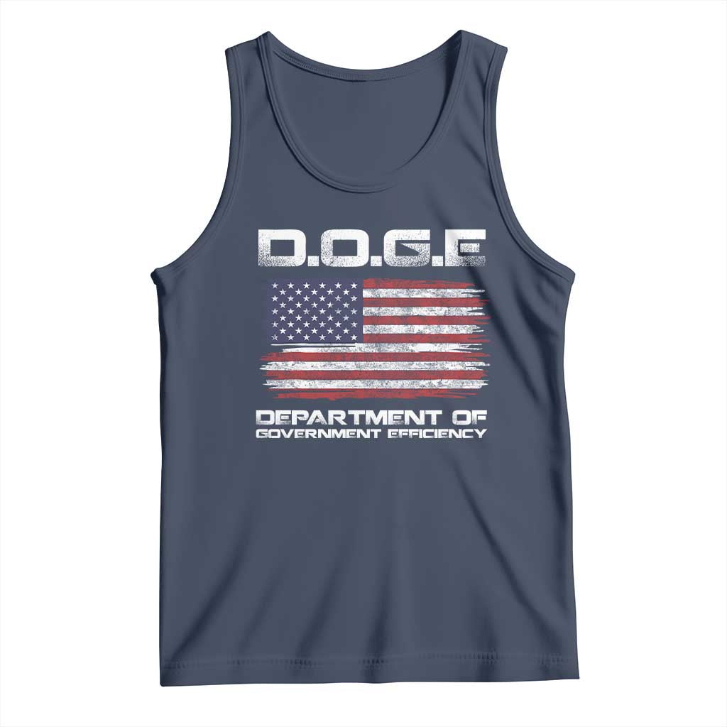 DOGE Department of Government Efficiency US Flag Tank Top