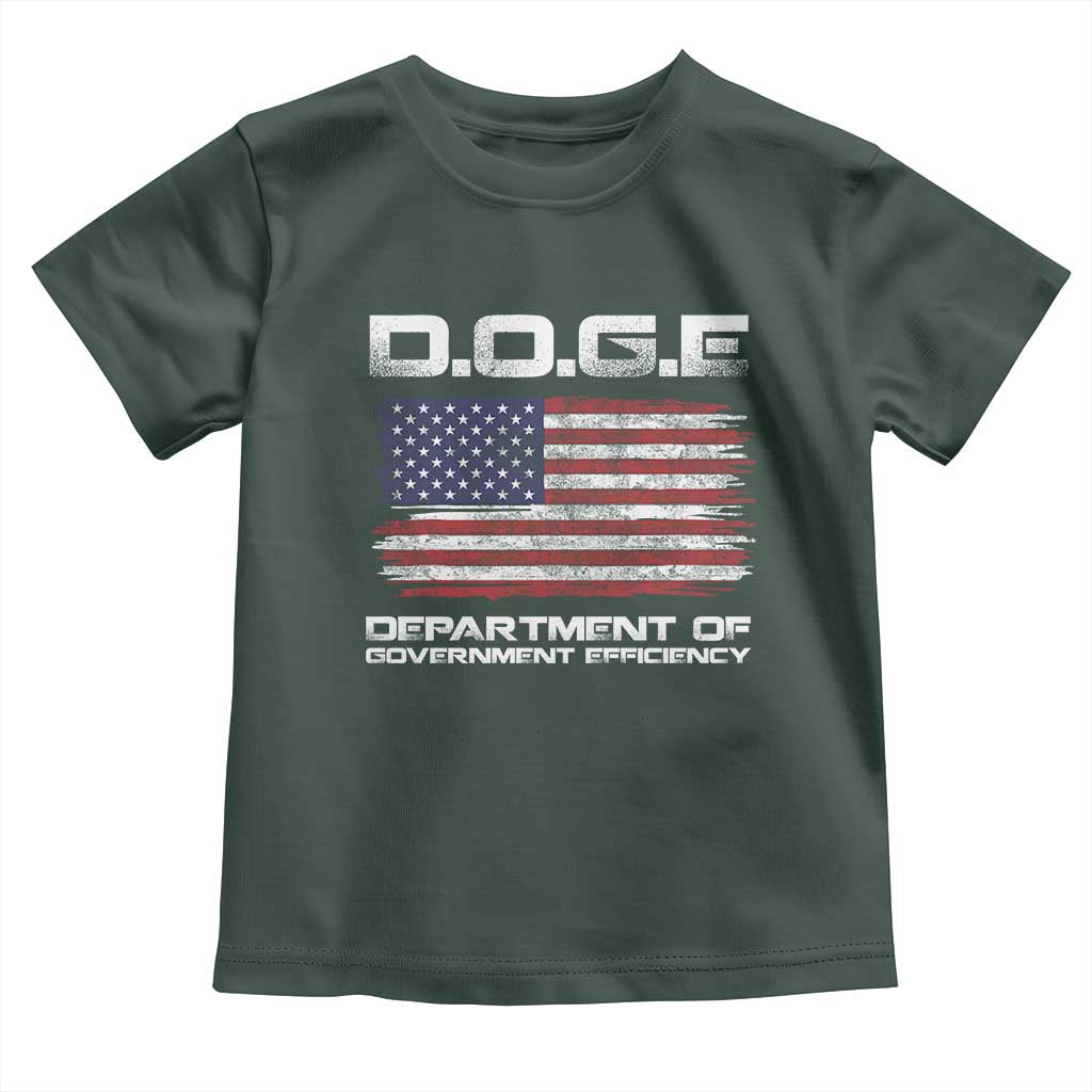 DOGE Department of Government Efficiency US Flag Toddler T Shirt