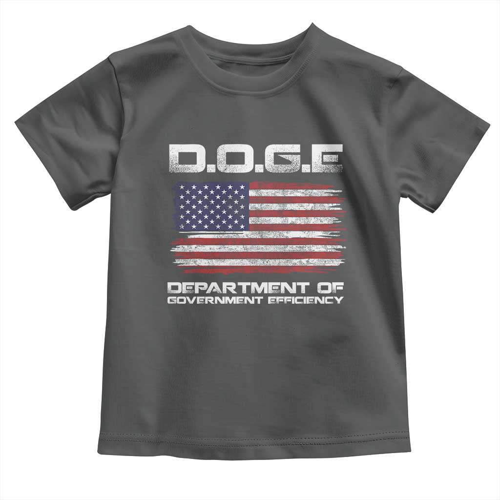 DOGE Department of Government Efficiency US Flag Toddler T Shirt