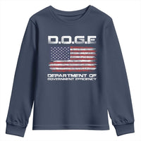 DOGE Department of Government Efficiency US Flag Youth Sweatshirt