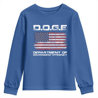DOGE Department of Government Efficiency US Flag Youth Sweatshirt