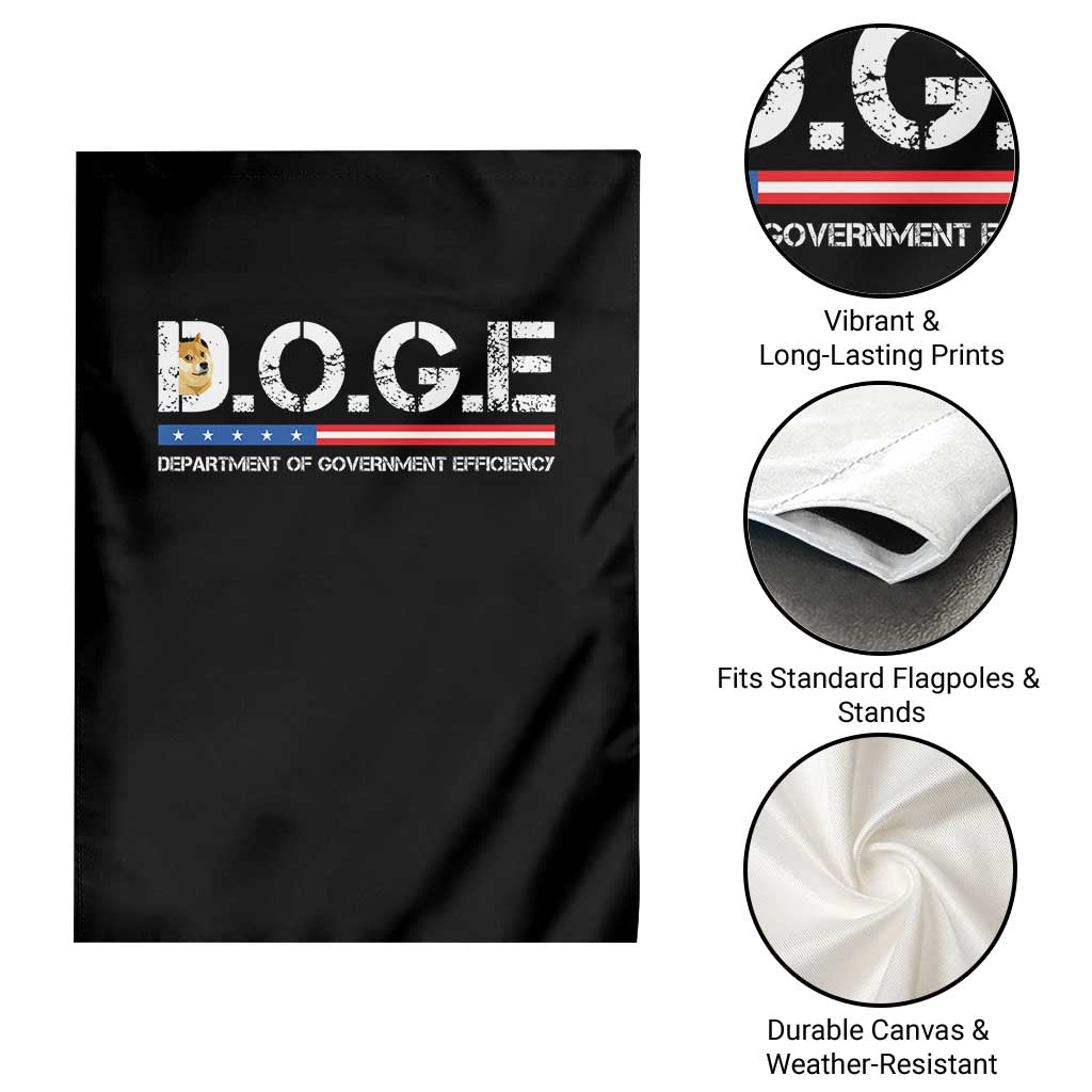 DOGE Department of Government Efficiency Garden Flag - Wonder Print Shop