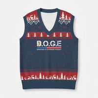 DOGE Department of Government Efficiency V-Neck Knit Sweater Vest - Wonder Print Shop