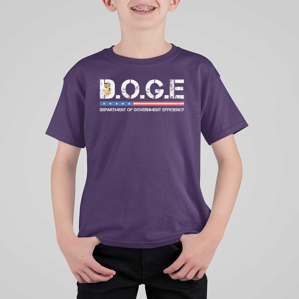 DOGE Department of Government Efficiency T Shirt For Kid - Wonder Print Shop