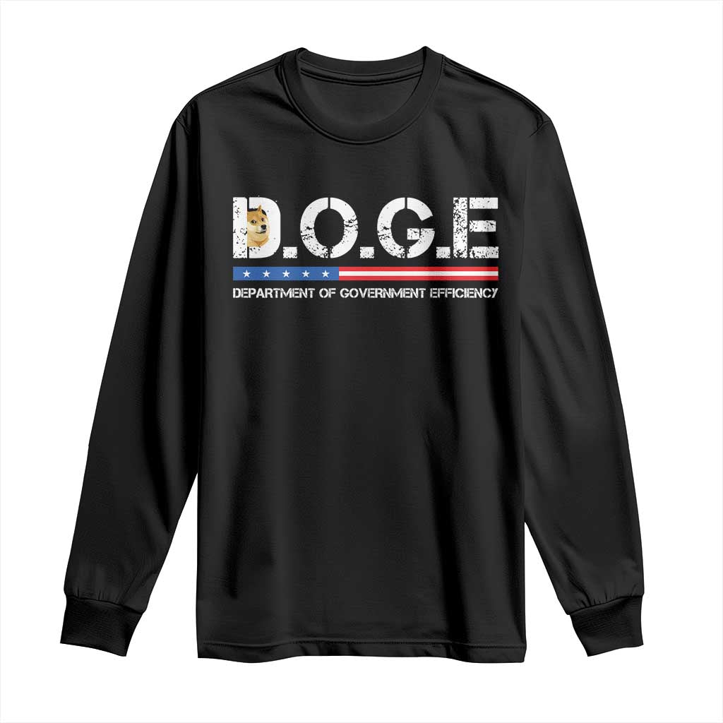 DOGE Department of Government Efficiency Long Sleeve Shirt - Wonder Print Shop