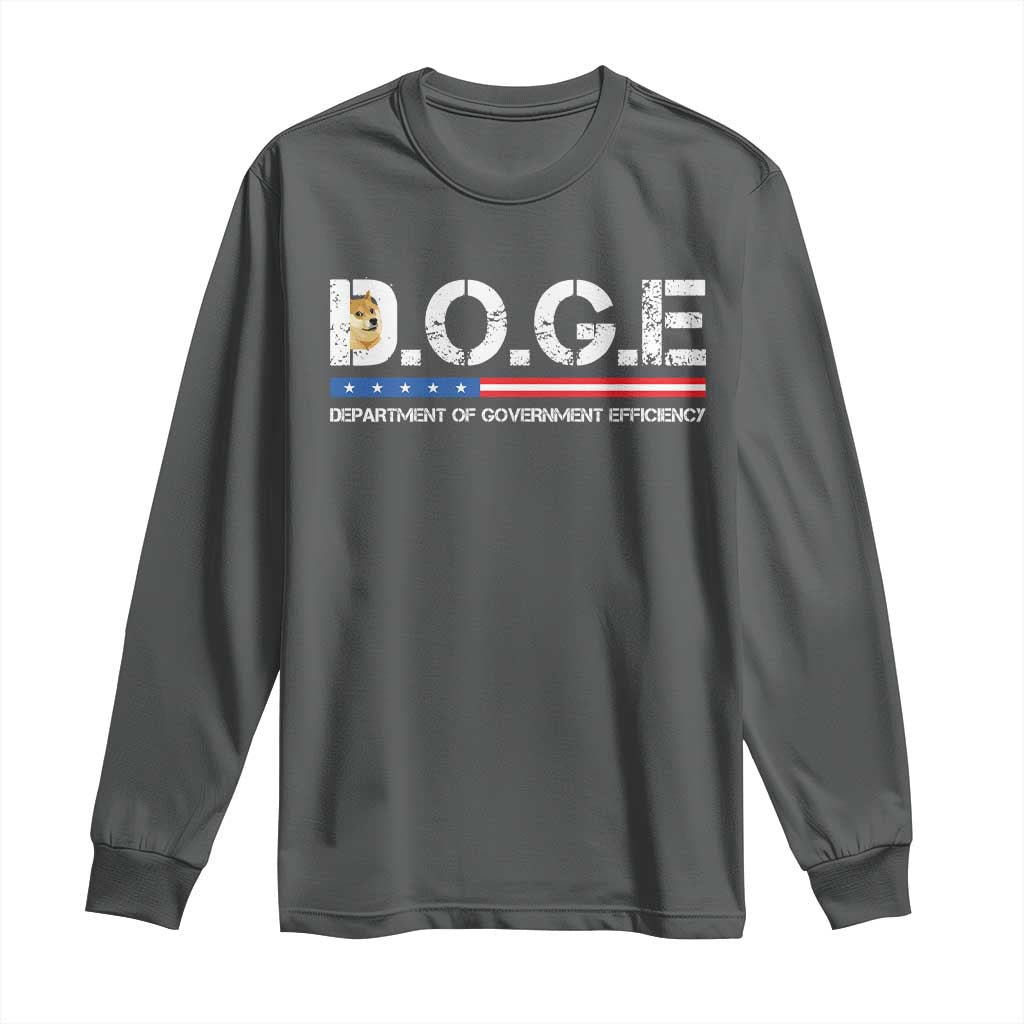 DOGE Department of Government Efficiency Long Sleeve Shirt - Wonder Print Shop