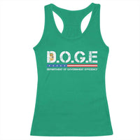 DOGE Department of Government Efficiency Racerback Tank Top - Wonder Print Shop