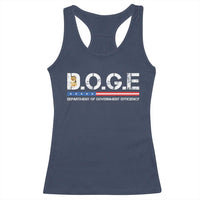DOGE Department of Government Efficiency Racerback Tank Top - Wonder Print Shop