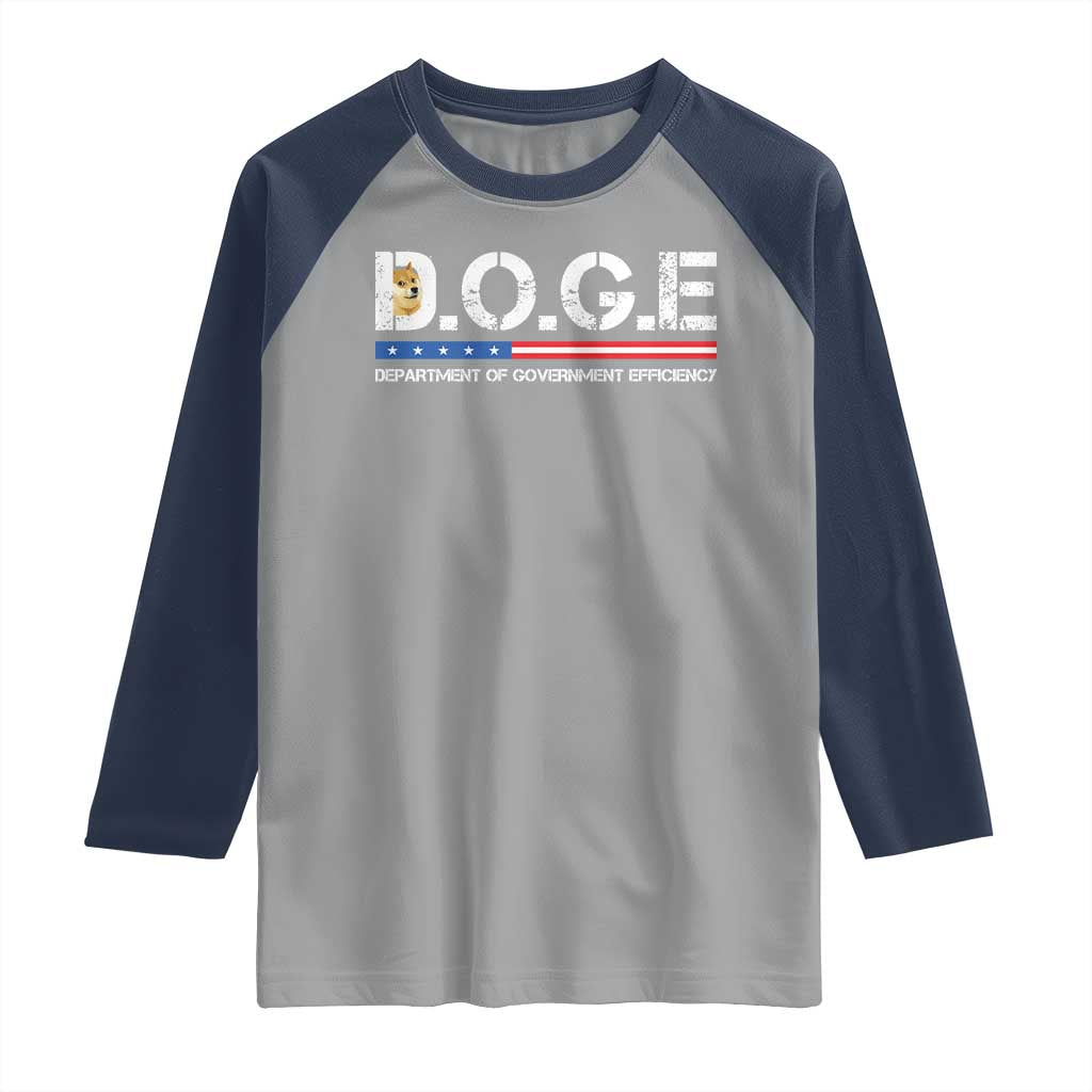 DOGE Department of Government Efficiency Raglan Shirt - Wonder Print Shop