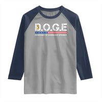 DOGE Department of Government Efficiency Raglan Shirt - Wonder Print Shop