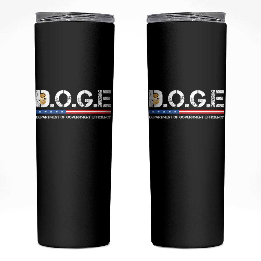 DOGE Department of Government Efficiency Skinny Tumbler - Wonder Print Shop