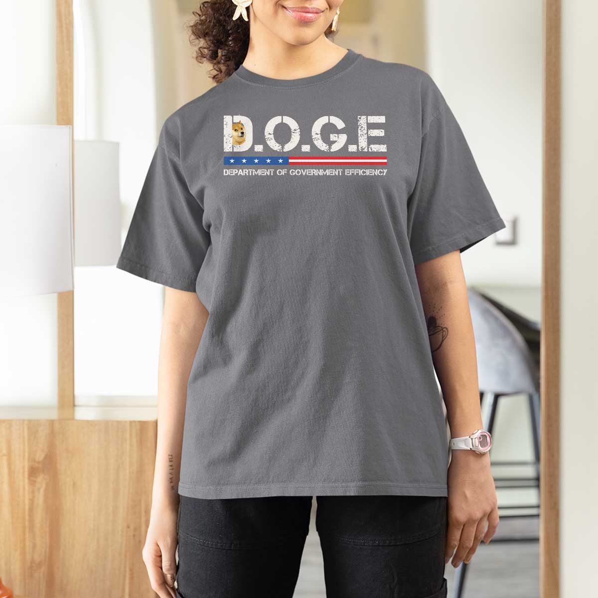 DOGE Department of Government Efficiency T Shirt For Women - Wonder Print Shop