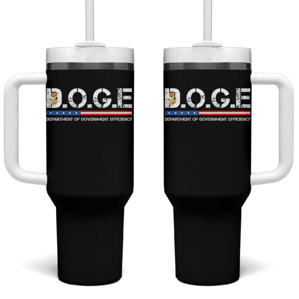 DOGE Department of Government Efficiency Tumbler With Handle - Wonder Print Shop