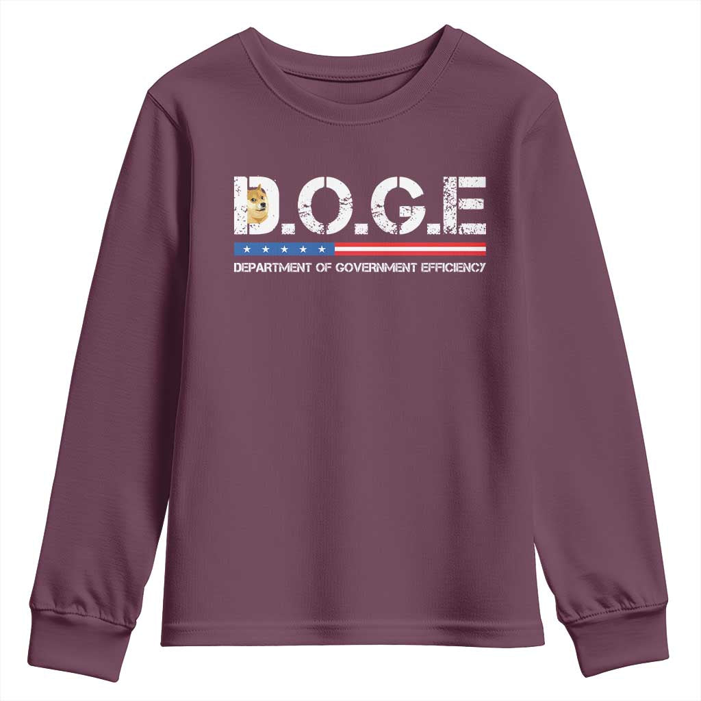 DOGE Department of Government Efficiency Youth Sweatshirt - Wonder Print Shop