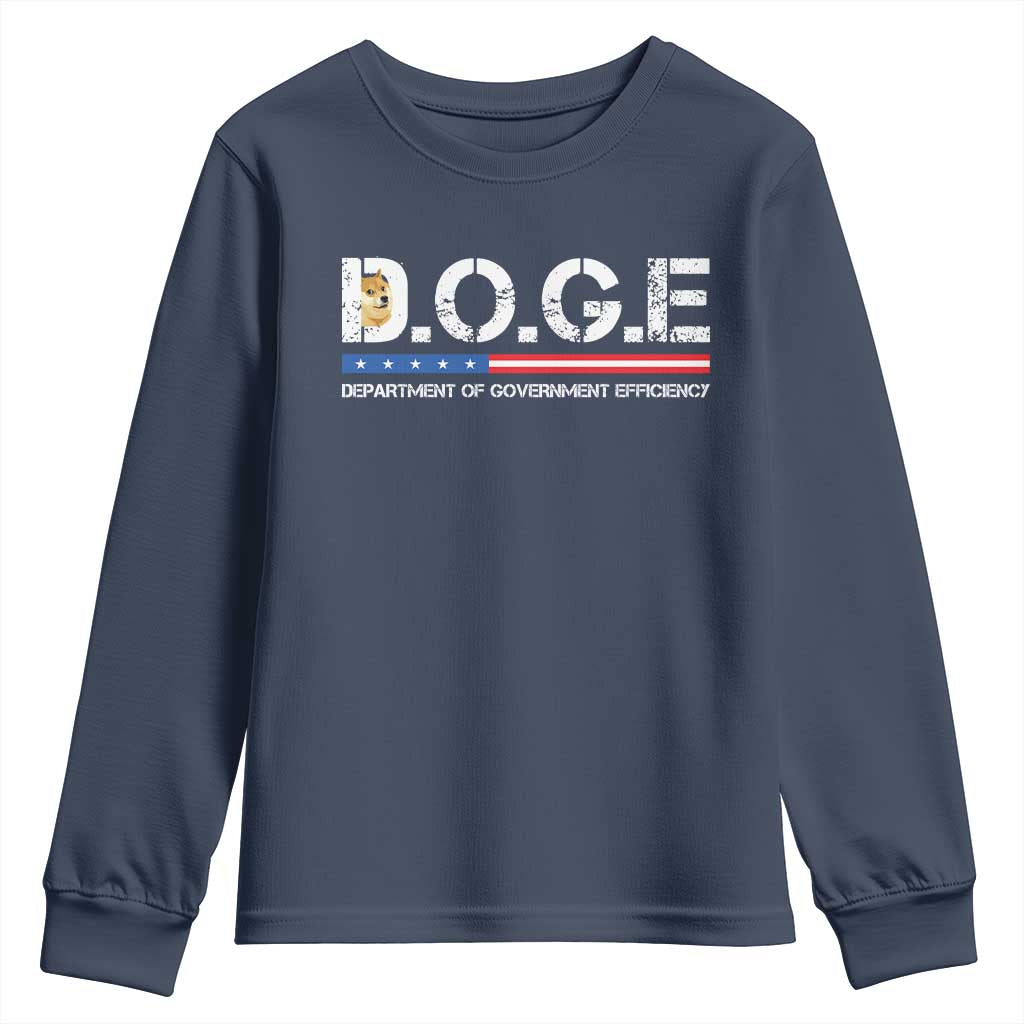 DOGE Department of Government Efficiency Youth Sweatshirt - Wonder Print Shop