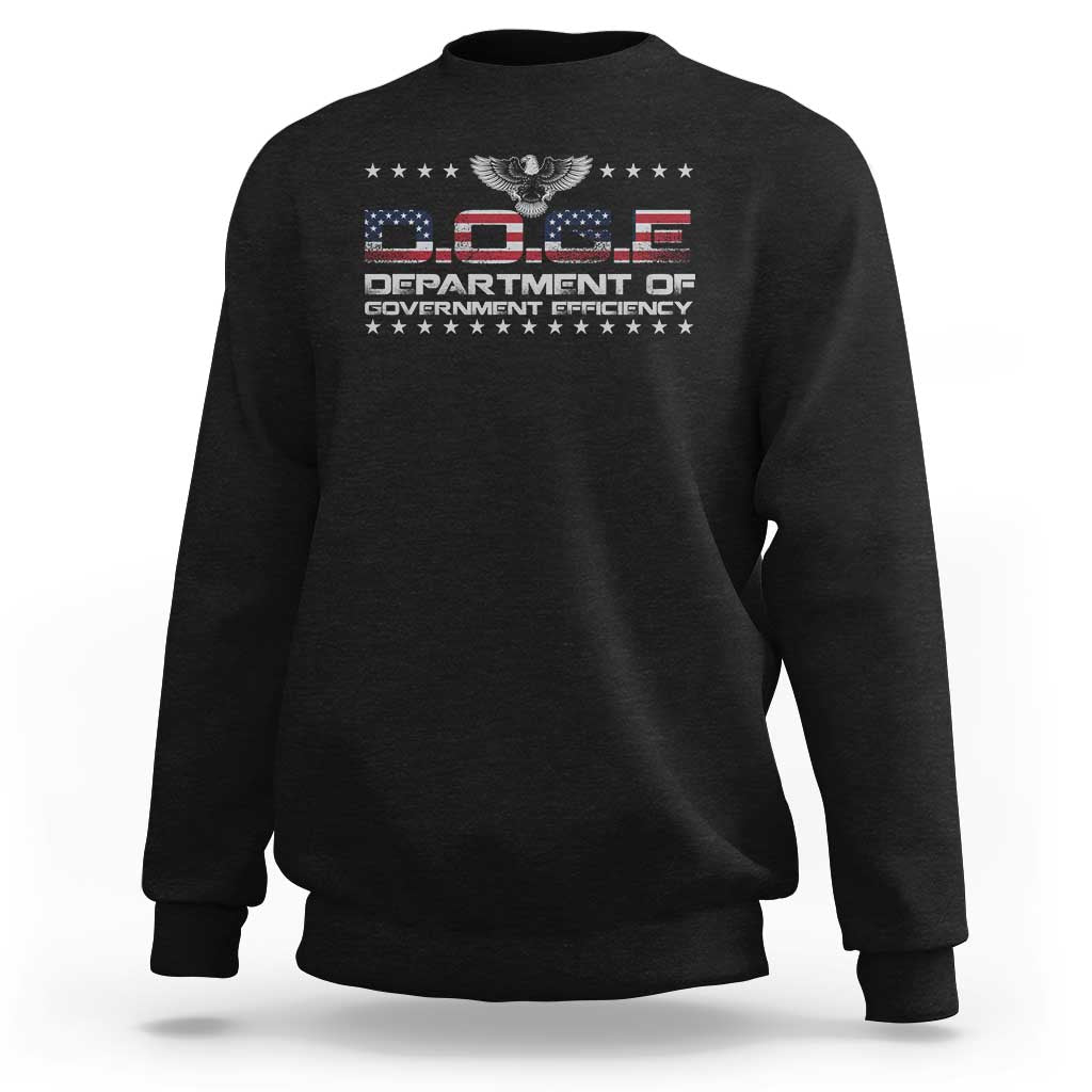 D.O.G.E. DOGE Department of Government Efficiency Sweatshirt American Flag Eagle