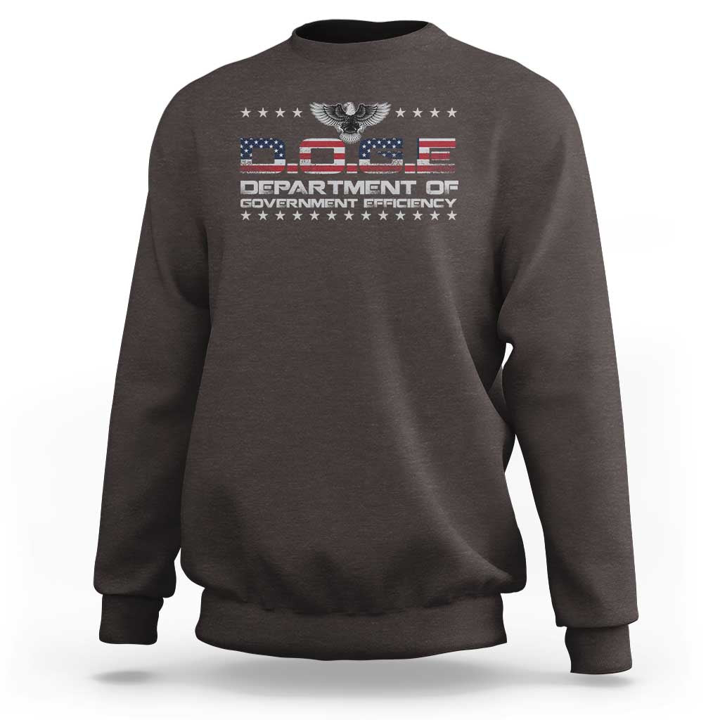 D.O.G.E. DOGE Department of Government Efficiency Sweatshirt American Flag Eagle