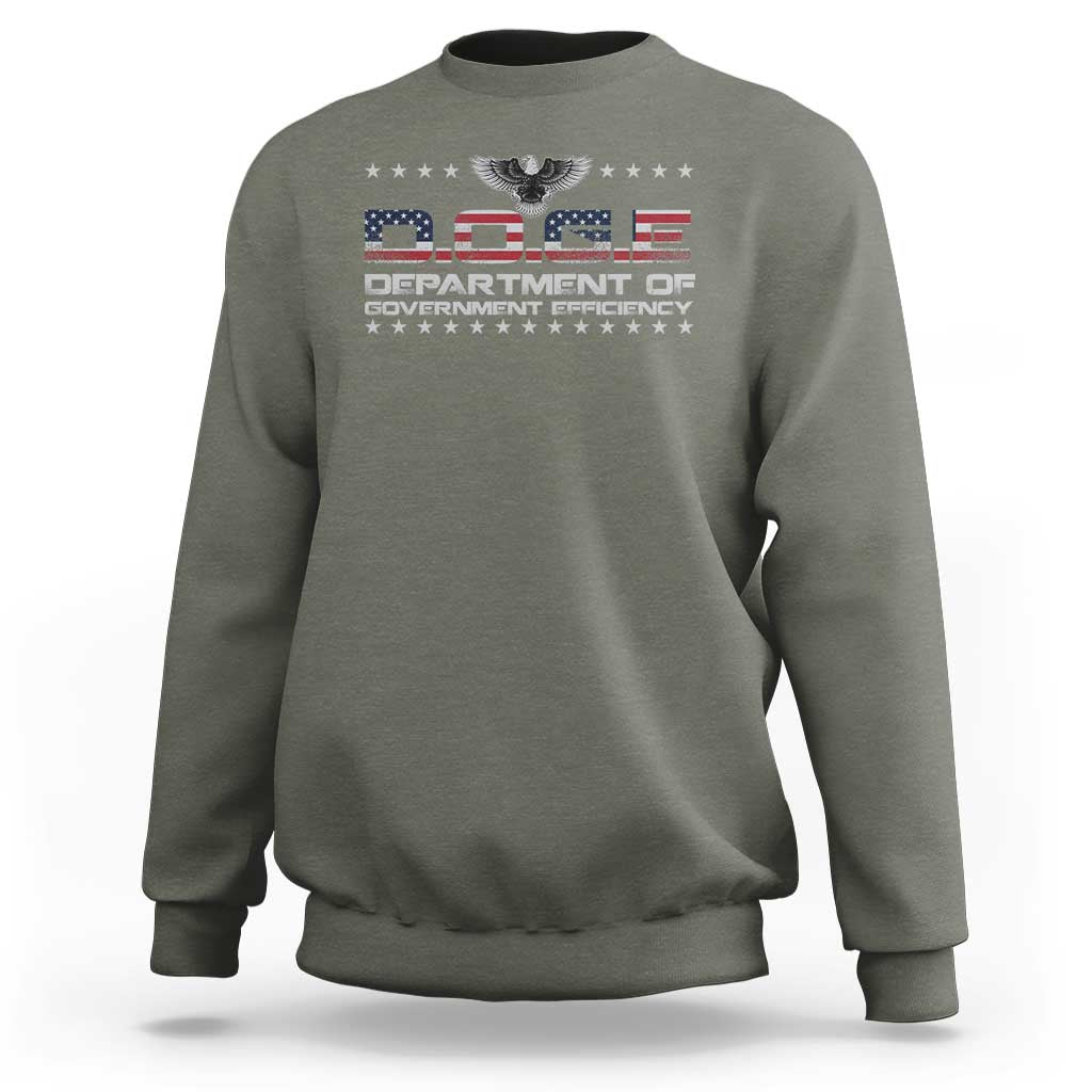 D.O.G.E. DOGE Department of Government Efficiency Sweatshirt American Flag Eagle