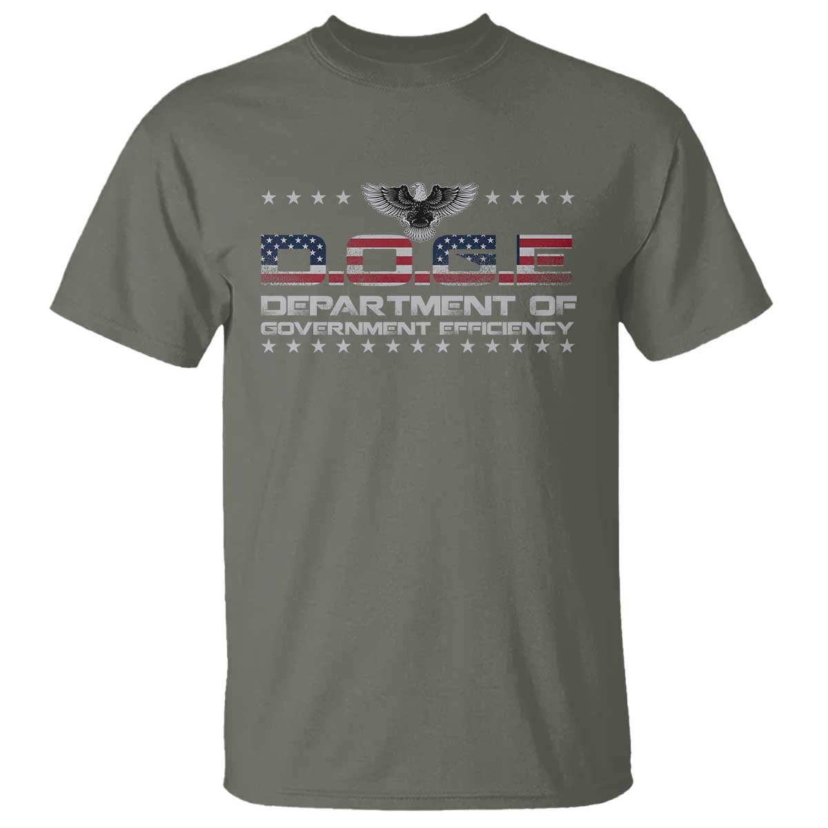 D.O.G.E. DOGE Department of Government Efficiency T Shirt American Flag Eagle