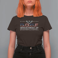 D.O.G.E. DOGE Department of Government Efficiency T Shirt For Women American Flag Eagle