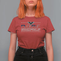 D.O.G.E. DOGE Department of Government Efficiency T Shirt For Women American Flag Eagle