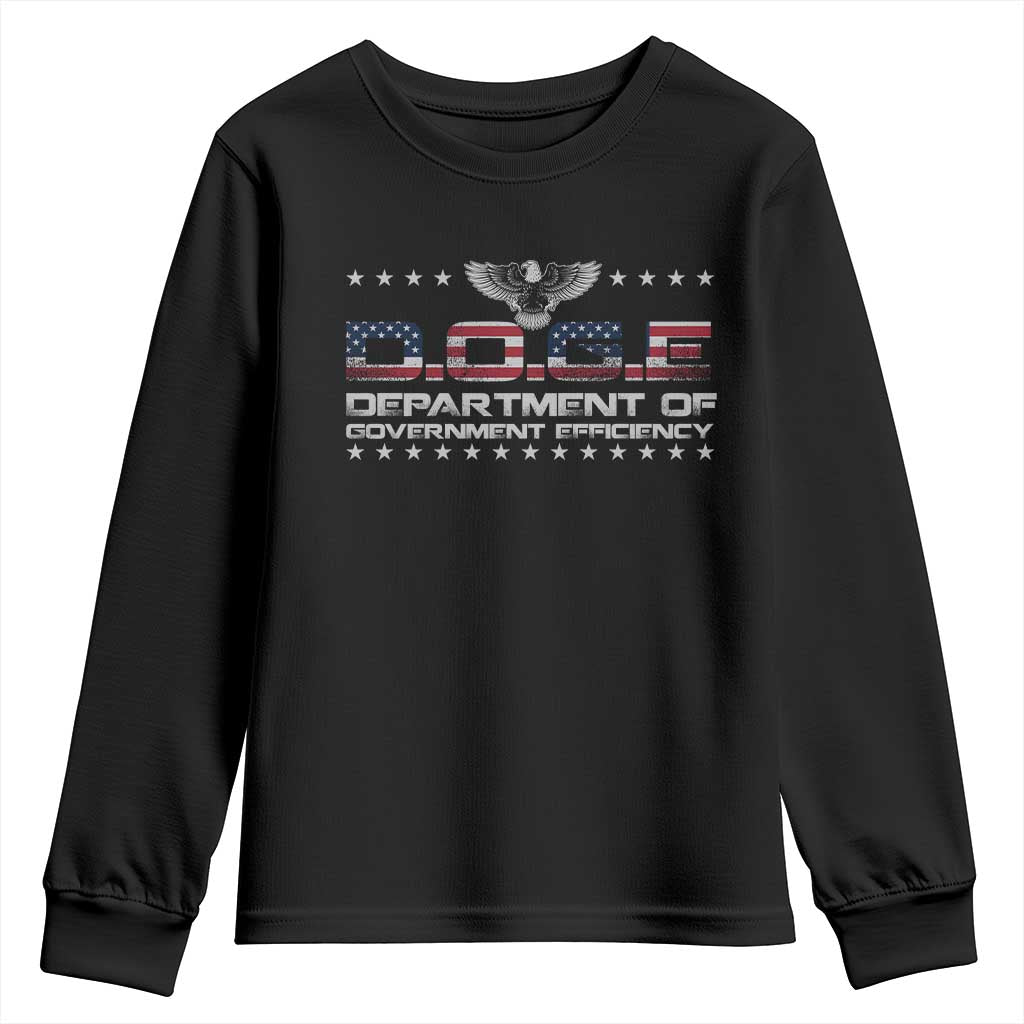 D.O.G.E. DOGE Department of Government Efficiency Youth Sweatshirt American Flag Eagle