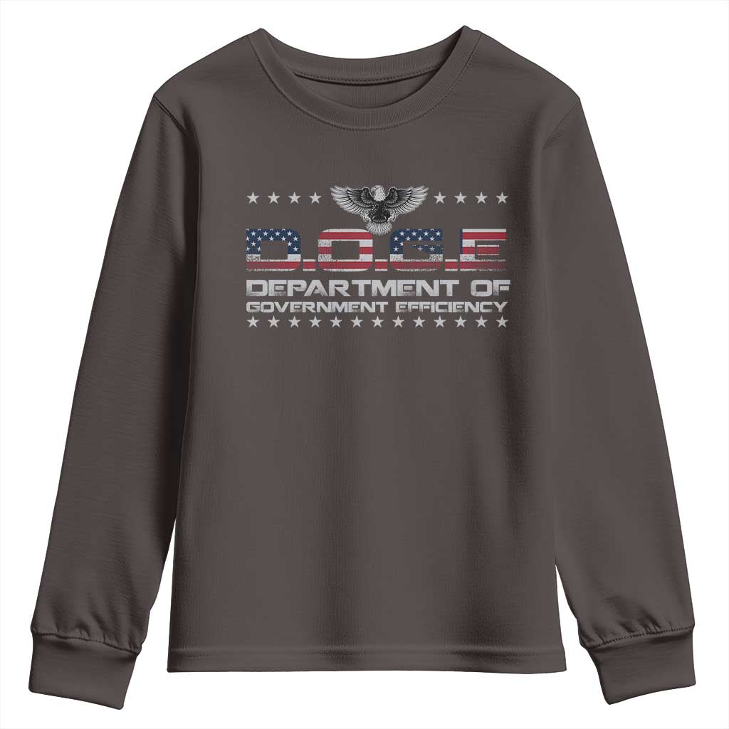 D.O.G.E. DOGE Department of Government Efficiency Youth Sweatshirt American Flag Eagle