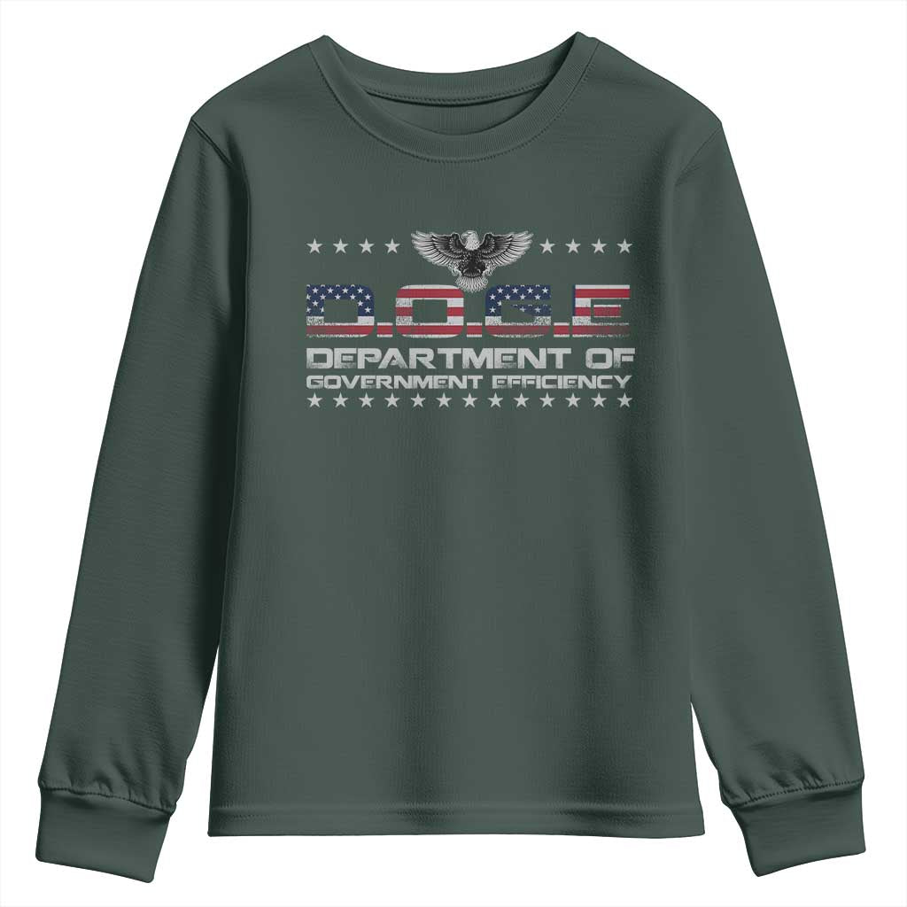 D.O.G.E. DOGE Department of Government Efficiency Youth Sweatshirt American Flag Eagle
