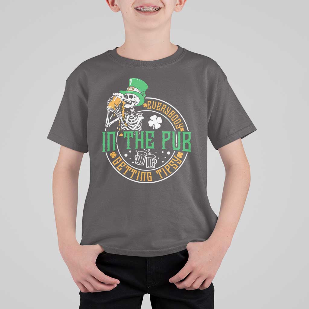 St Patricks Day Pub T Shirt For Kid Everybody In The Pub Getting Tipsy