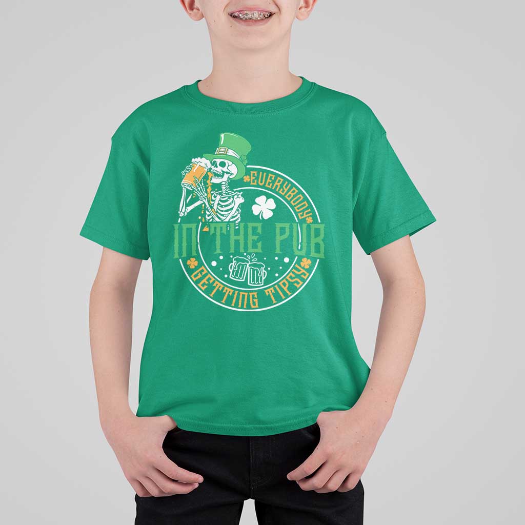 St Patricks Day Pub T Shirt For Kid Everybody In The Pub Getting Tipsy